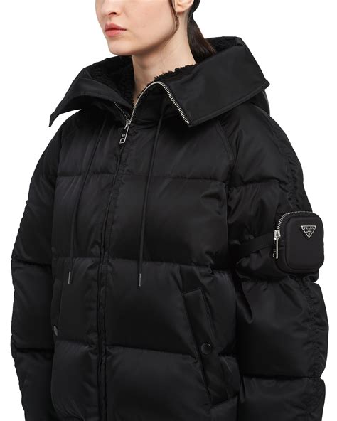 prada puffer used|nylon gabardine prada.